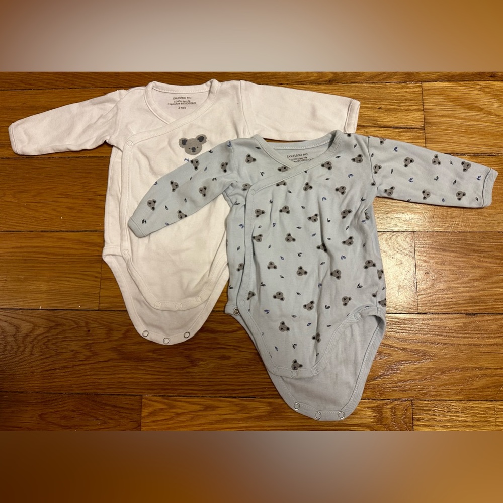 Organic cotton longsleeves onesies / bodysuits